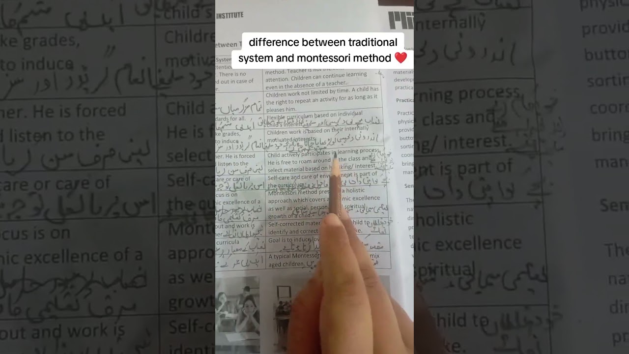 Differences between montessori system and traditional system #montessori  #kidseducation  #education