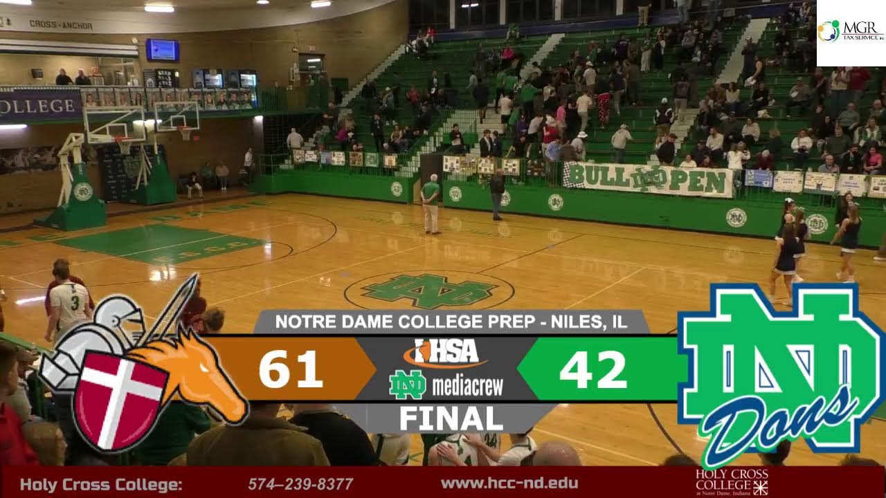 (Varsity) Notre Dame College Prep vs Brother Rice High School - Basketball (Senior Night)