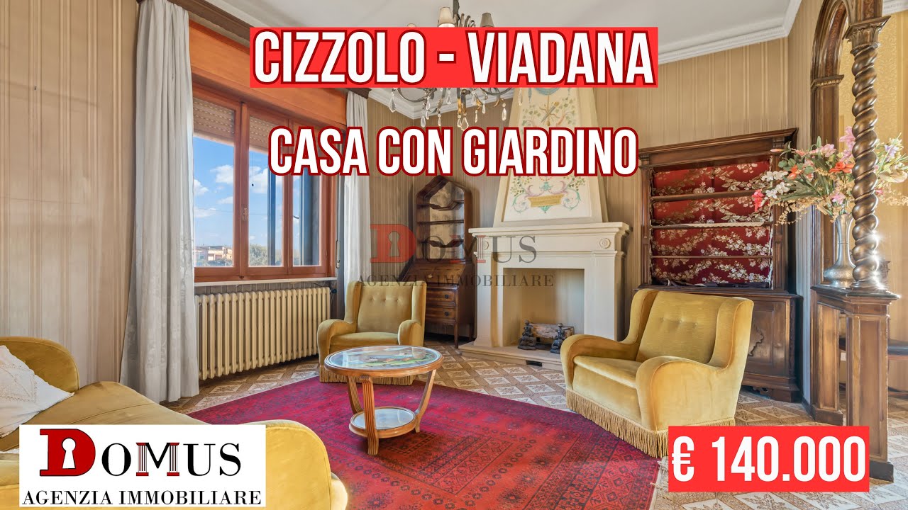 Casa singola con giardino e garage in vendita a Cizzolo di Viadana - Mantova - Villa