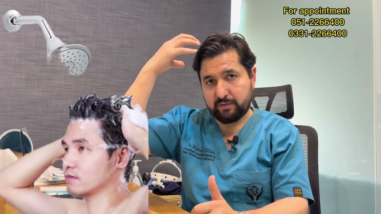 First head wash after hair transplant surgery || First head Shower after hair transplant surgery
