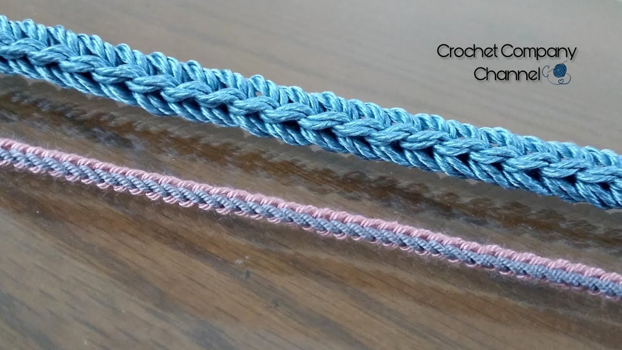 كروشيه حزام/رباط/حبل/يد شنطه _ How To Crochet A Cord