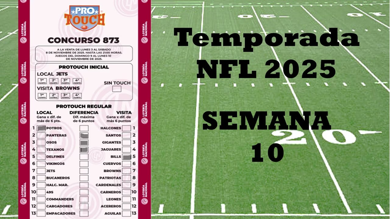 PROTOUCH 873 PRONOSTICOS SEMANA 10 NFL