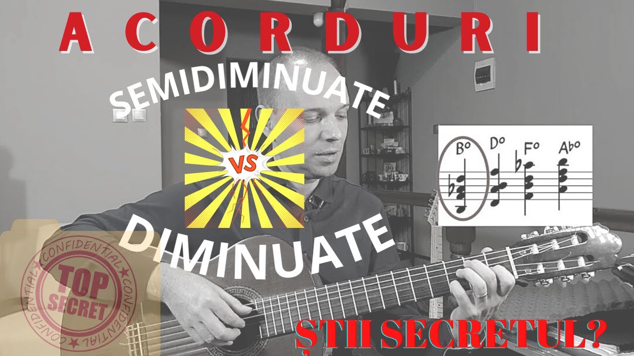 Secretul acordurilor semidiminuate si diminuate | Tutorial chitara