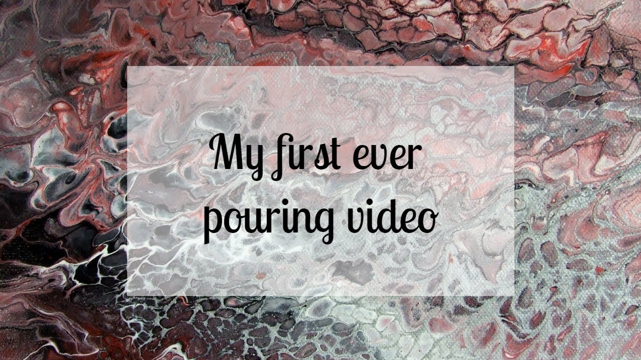 1 - Acrylic Dirty Pour (Silver, Red, Black, White)