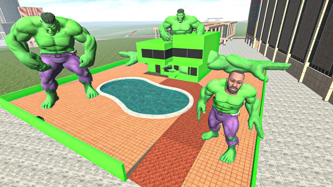 Franklin Change House to Hulk City in Indian Bike Driving 3D