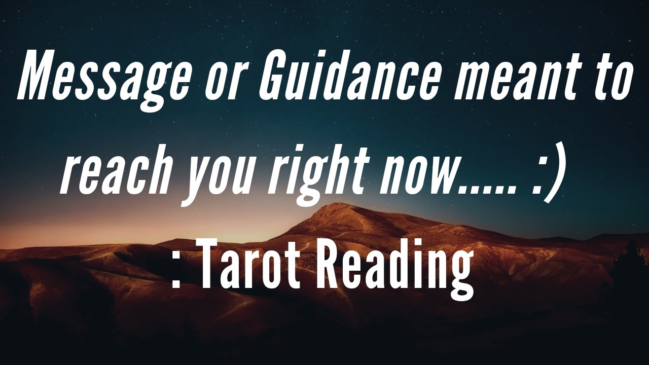 Message for you. If this describes your situation, then further guidance is for you....Tarot reading