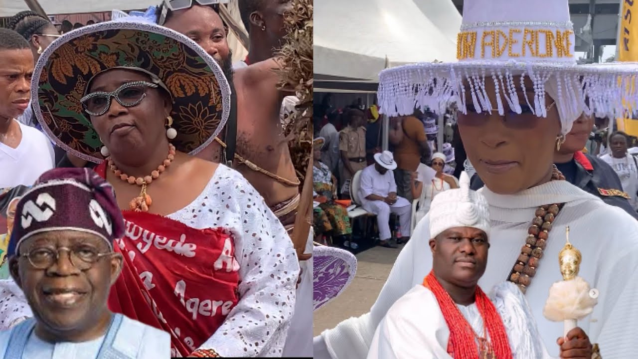 EYO FESTIVAL 2025: IYALOJA GENERAL OJO TINUBU AND OLORI OONI OF IFE ADERONKE SPOTTED AT EYO FESTIVAL