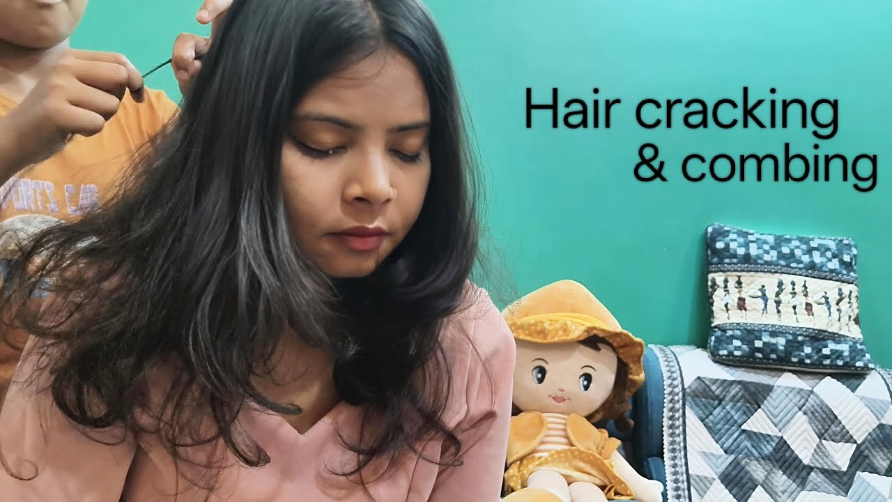 Asmr amazing hair cracking skill & combing skill by Sonam..😌💆‍♀️
