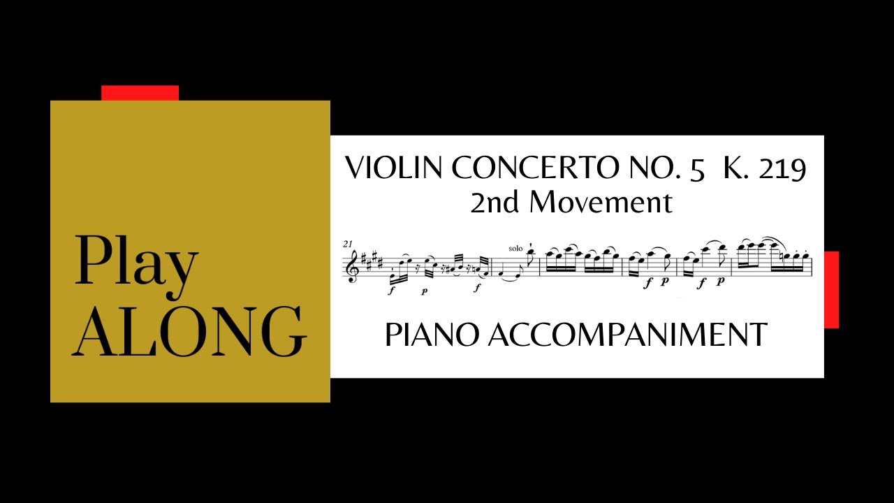 Mozart violin concerto No.5 - accompaniment