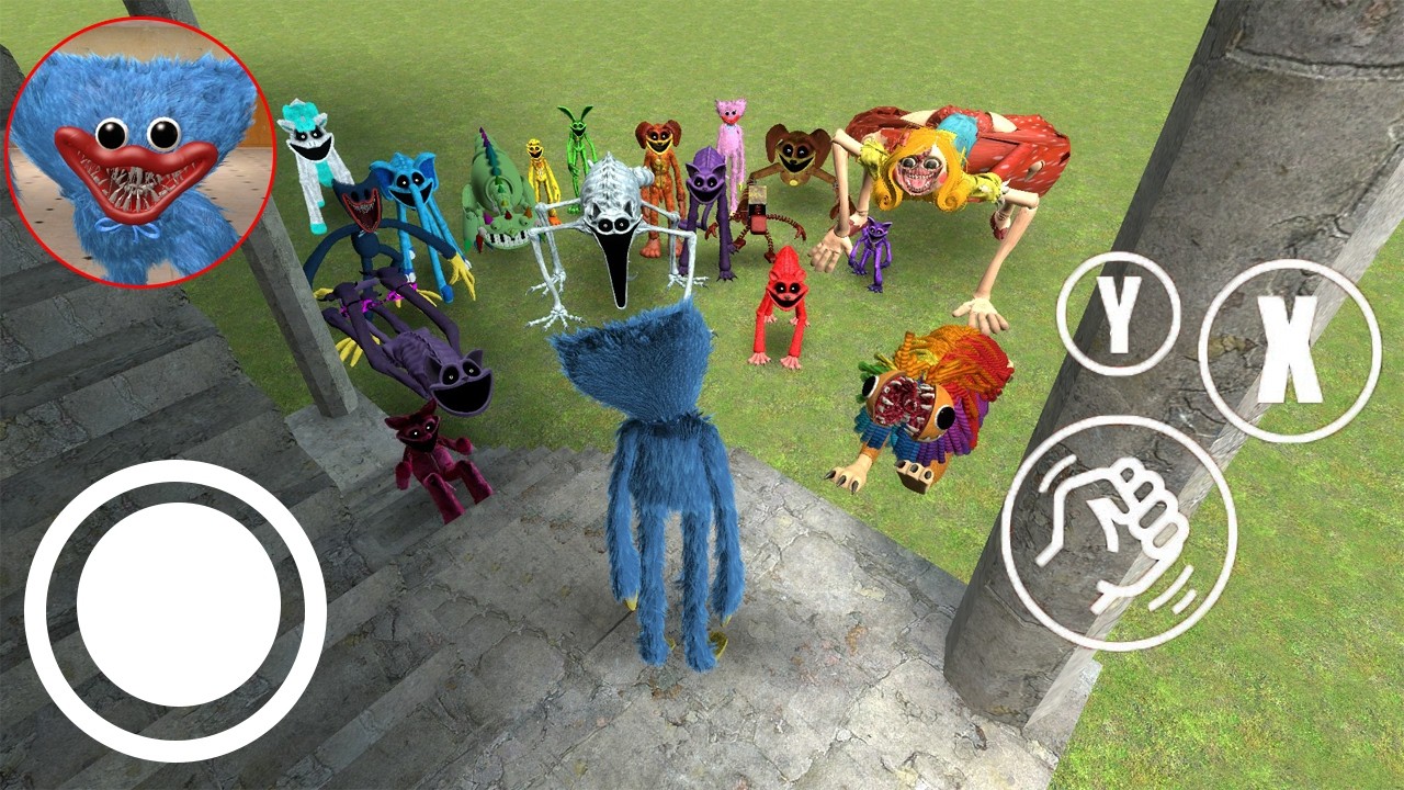 I Became Huggy wuggy Surviving All Poppy Playtime Monsters in Garry's Mod?