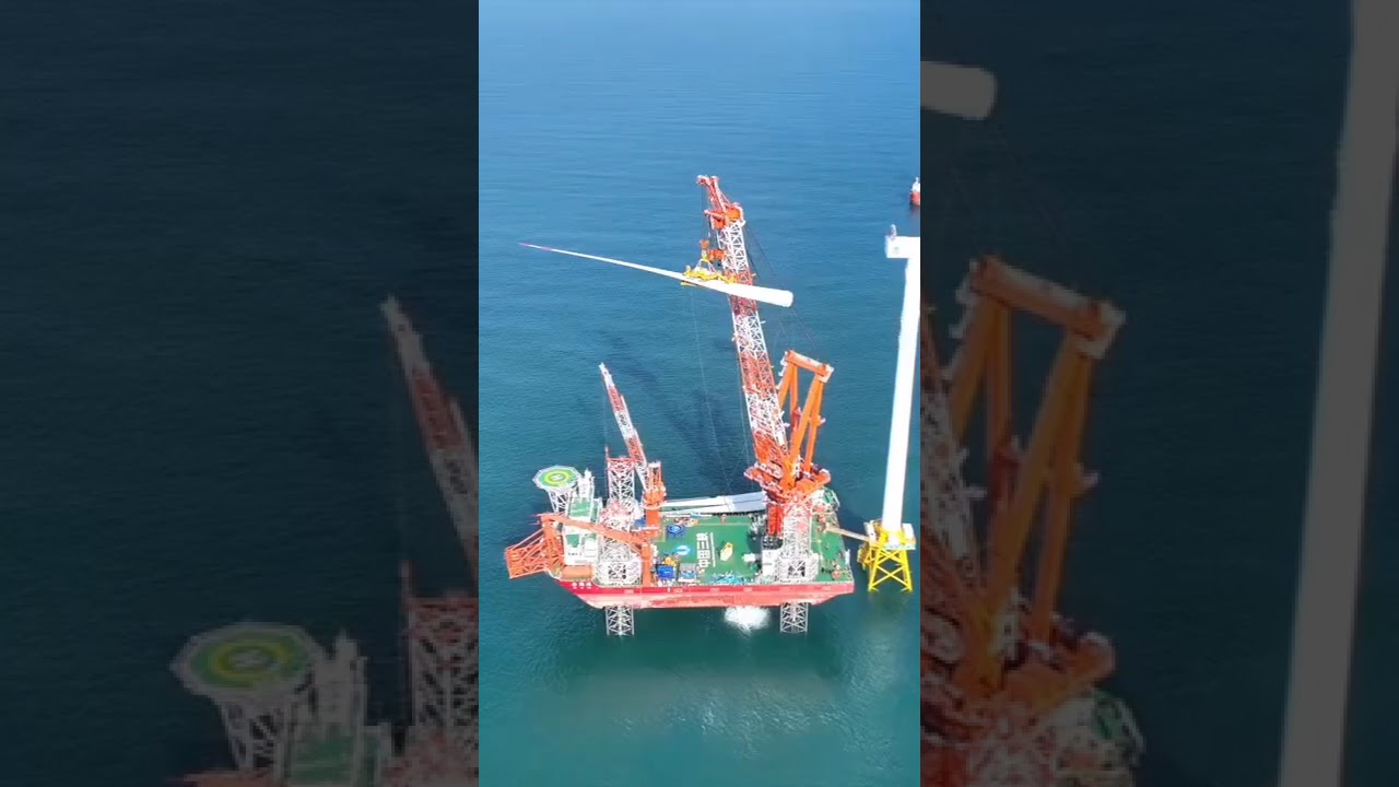 incredible installation of 16 mw offshore wind turbine