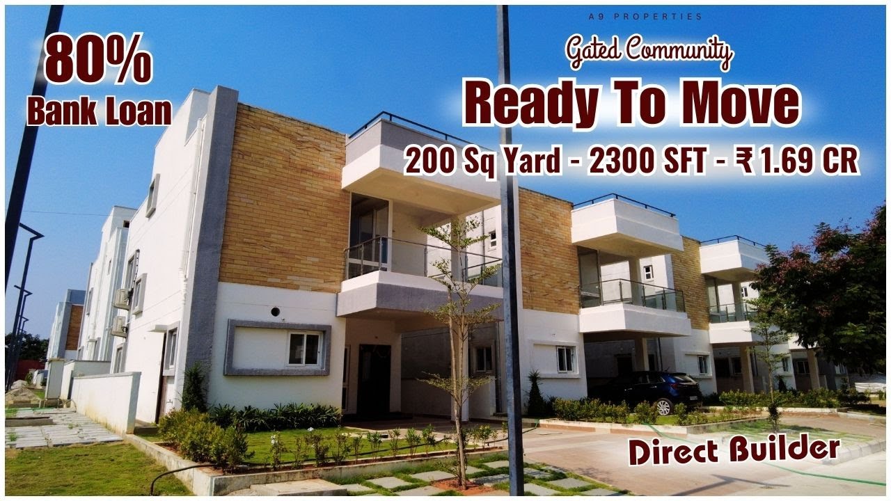 ₹1.69CR  కె హైదరాబాద్ లో 200 SQ YARD - 2300 SFT తో Duplex Villa For Sale  @A9 PROPERTIES