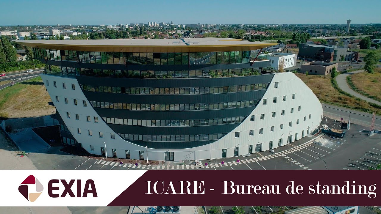 ORLÉANS ICARE - Bureaux de standing. Vue par drone de la fin de chantier de construction du bâtiment