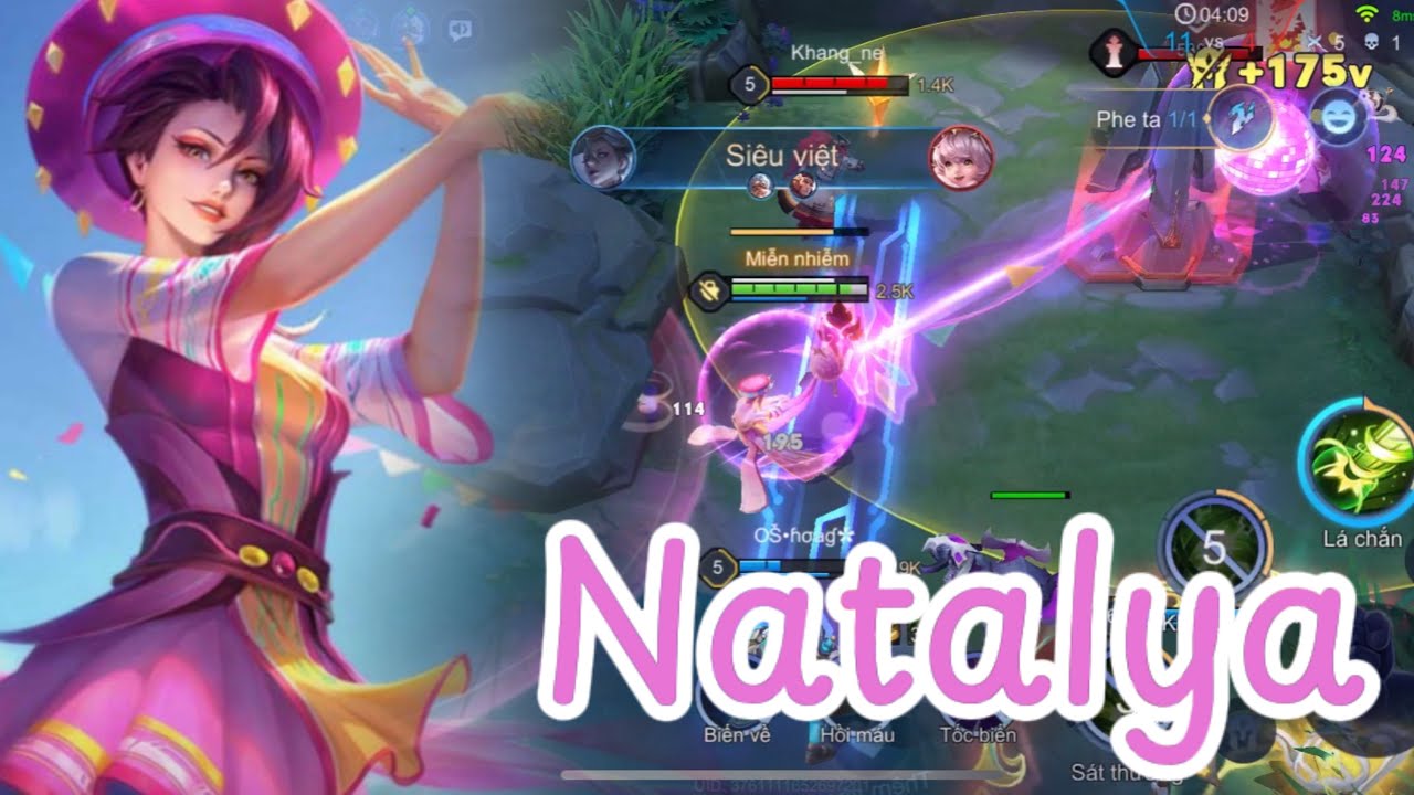 Natalya đầu game quăng gạch ống càn quét team dịch | Build giảm hồi chiêu siêu trâu #liênquânmobile