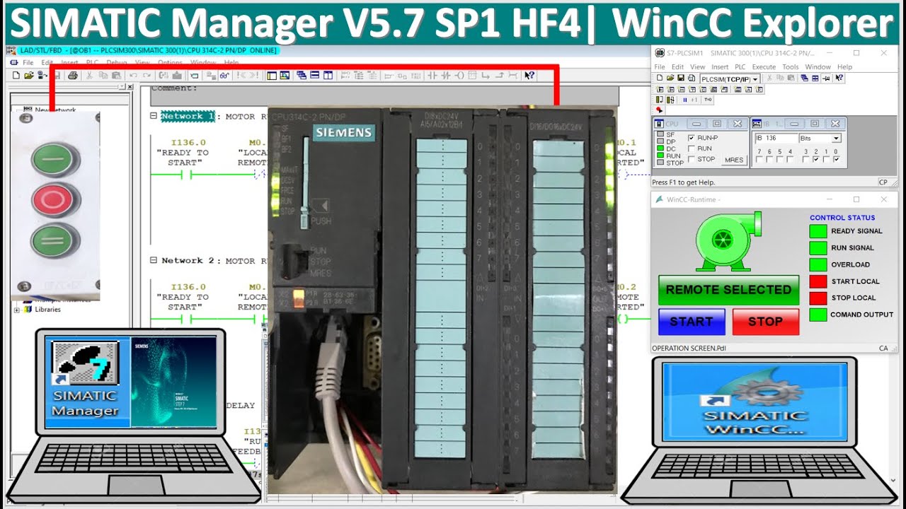 Simatic Manager V5.7 SP1 HF4| WinCC Explorer V7.5 SP1 Upd13| PLC Simulation without real PLC