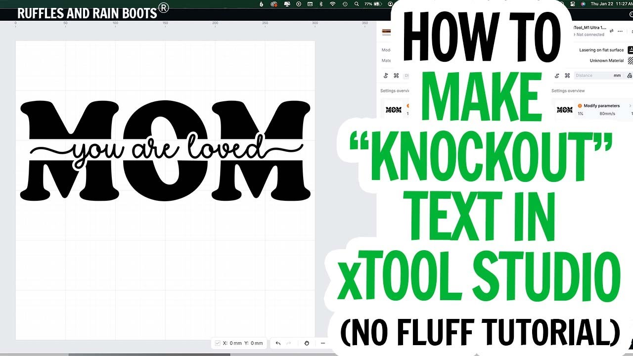 How to Make Knockout Text in xTool Studio