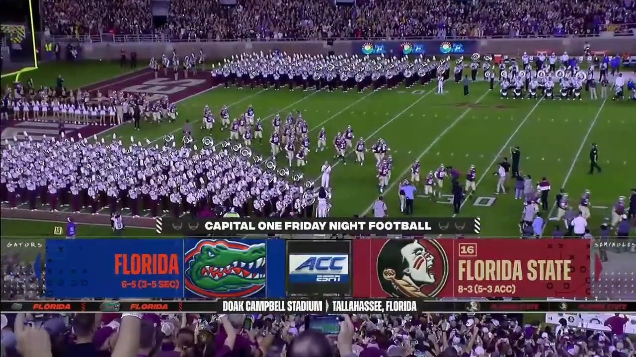 Florida at #16 Florida State Week 13 2022 | Full Game 720p60fps