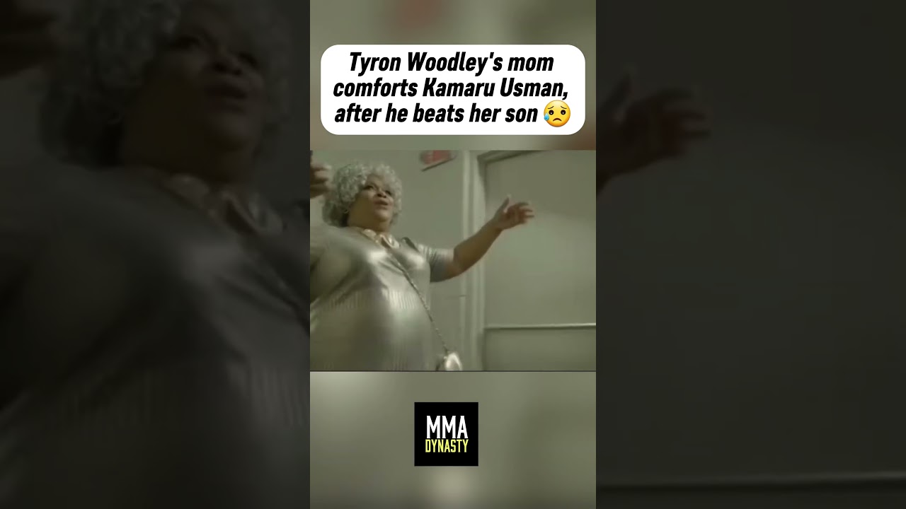 Tyron Woodley's mother comforts Kamaru Usman #ufc #mma