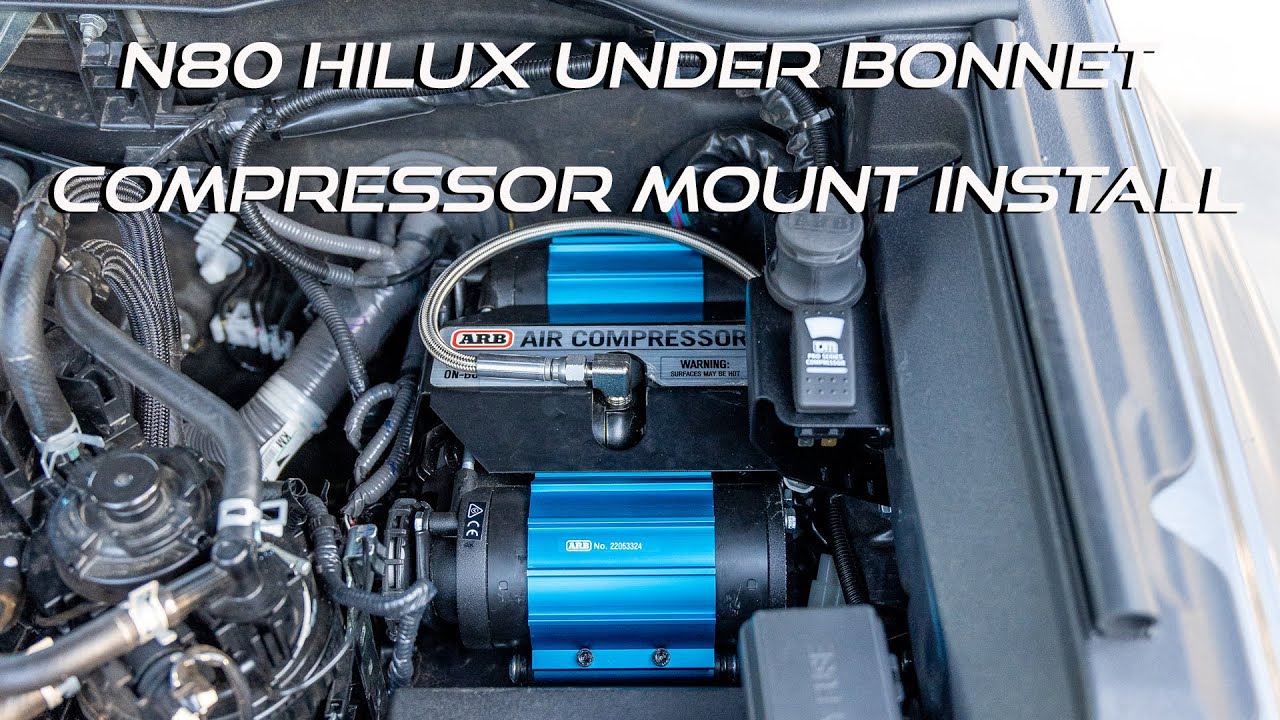 UNIVERSAL UNDER BONNET COMPRESSOR MOUNT for TOYOTA N80 HILUX MODELS how to Install