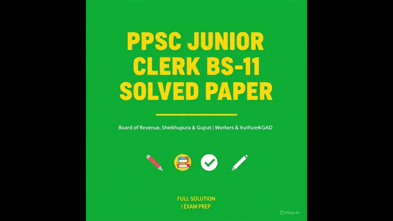 20-12-2025  PPSC Junior Clerk solved paper