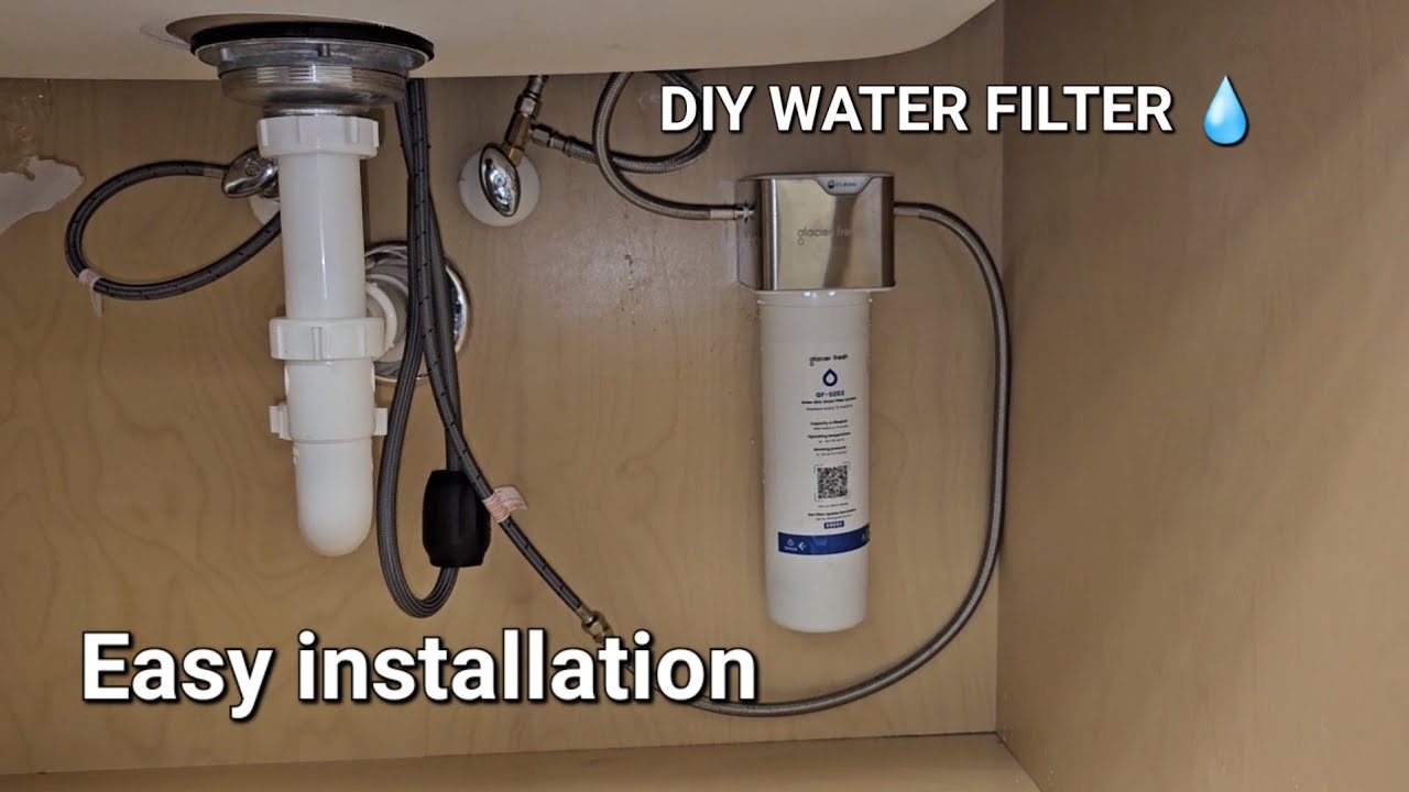 EASY under cabinet water filter! Glacier Fresh filter installation #handyman #waterfilter #diy