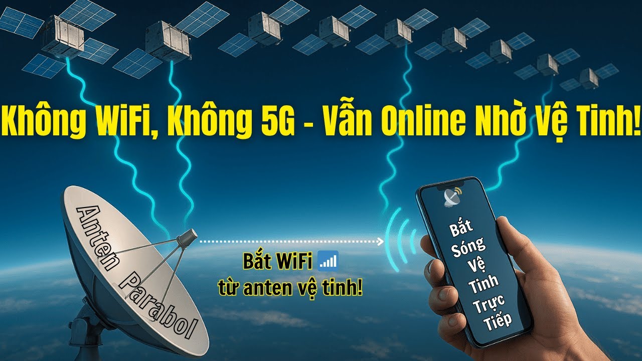 Internet Vệ Tinh Kết Nối Trực Tiếp Smartphone &ndash; Kh&ocirc;ng Cần 5G Hay Wifi!