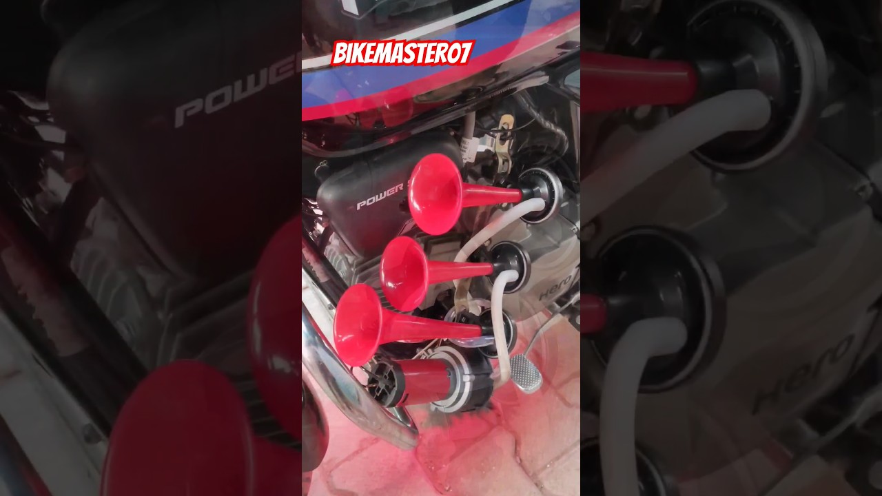 3 pipe air pressure horn installation splendor best horn 📯 #splendor 💫☺️❣️#bikemaster07#shorts 💗❣️