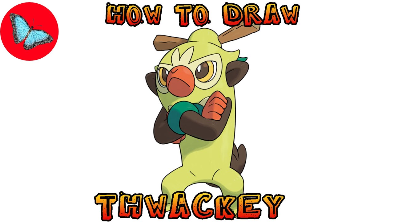 How To Draw Pokemon - Thwackey | Drawing Animals