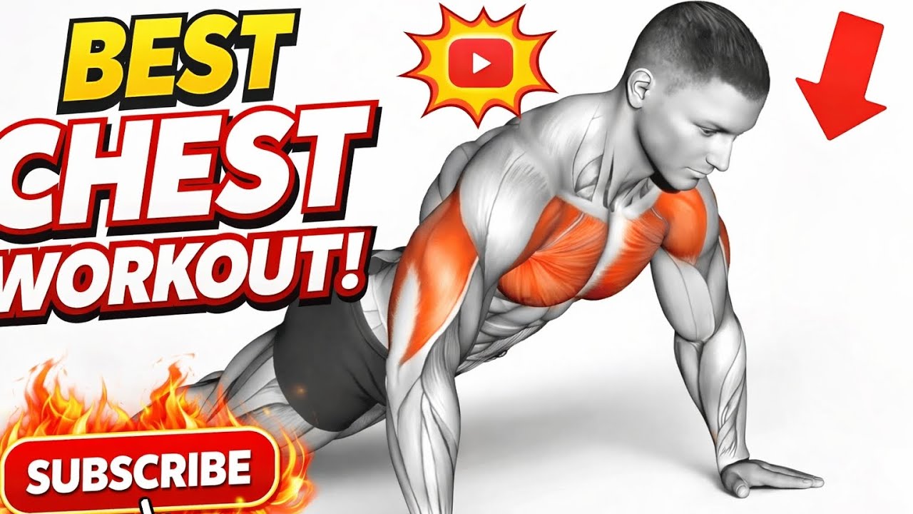“10 Min” BEST Chest Workout🔥at Home (No Equipment!) 💪