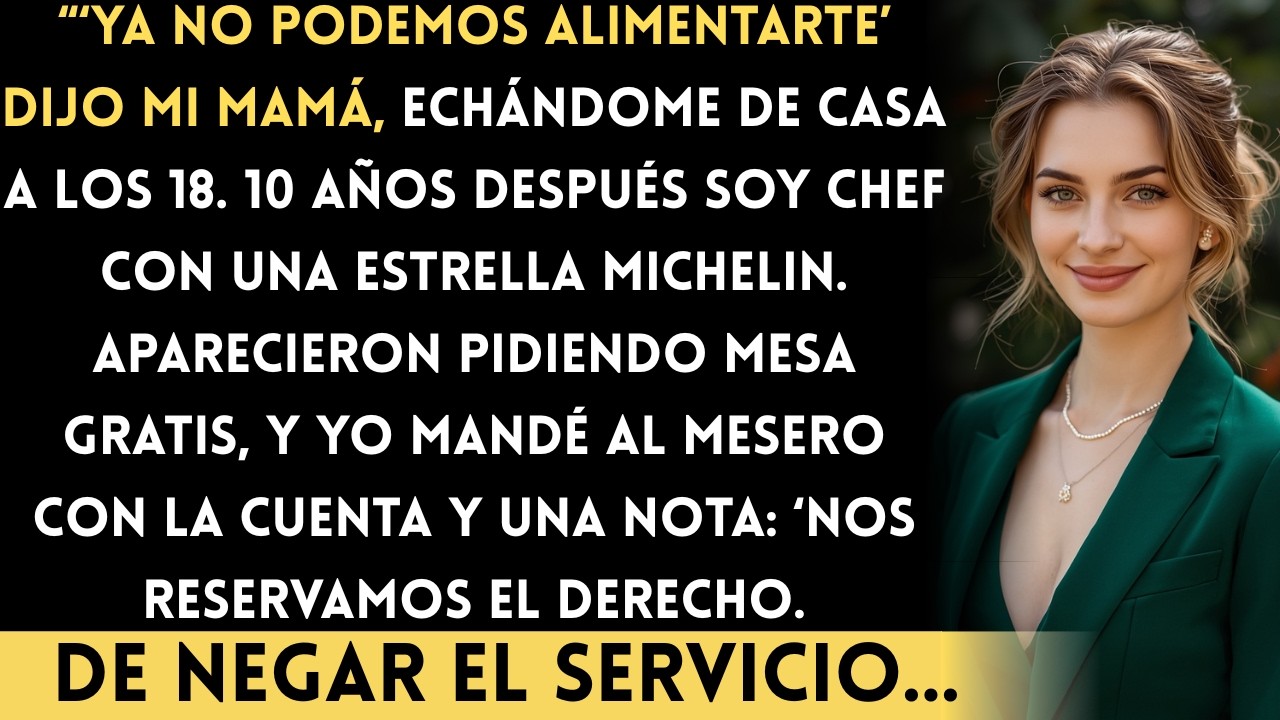 «Mi mamá dijo “Ya no podemos alimentarte” y me echó a los 18. 10 años después, soy chef con ...