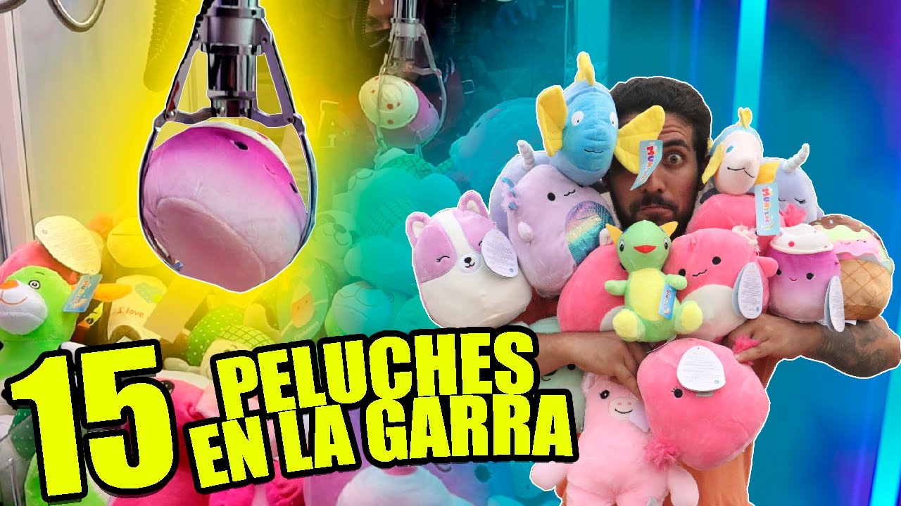 GANAMOS 15 PELUCHES DE LA MÁQUINA DE GARRA (OTRA VEZ) | VENCIMOS TODAS LAS GARRAS DE MUÑELOCOS