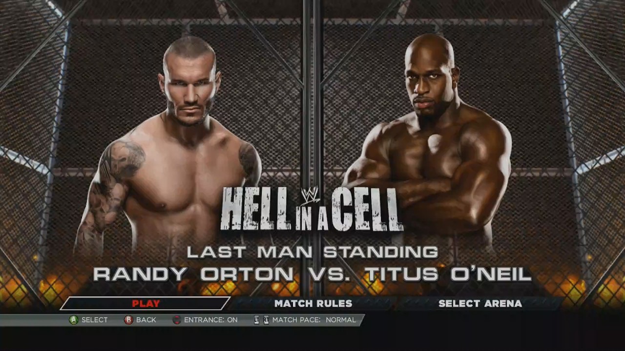 WWE 2K15: RANDY ORTON VS. TITUS O'NEIL - LAST MAN STANDING MATCH | GAMEPLAY