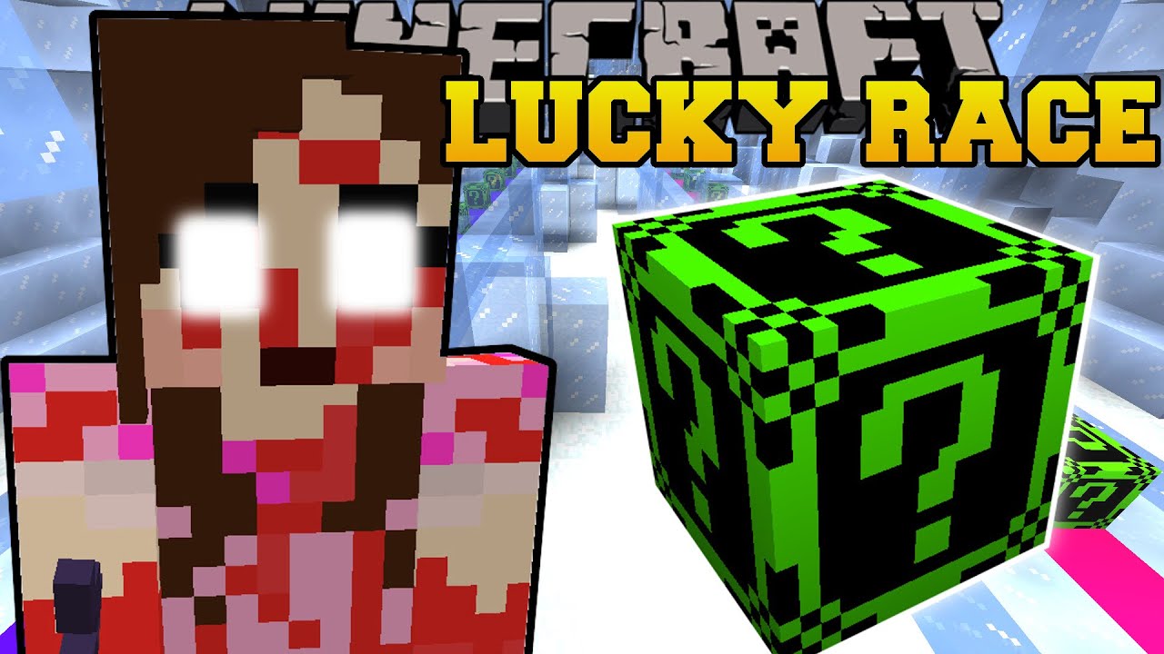 Minecraft: ЛЕДЯНАЯ ГОНКА УДАРНЫХ БЛОКОВ ДЖЕН-УБИЙЦЫ - Мод на удачные блоки - Мини-игра с модами