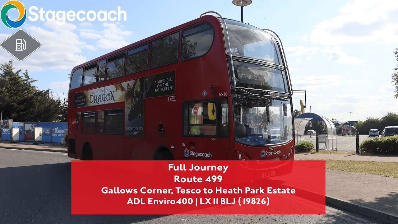 Full Journey | Route 499 to Heath Park Estate | ADL Enviro400 | 19826 (LX11 BLJ)