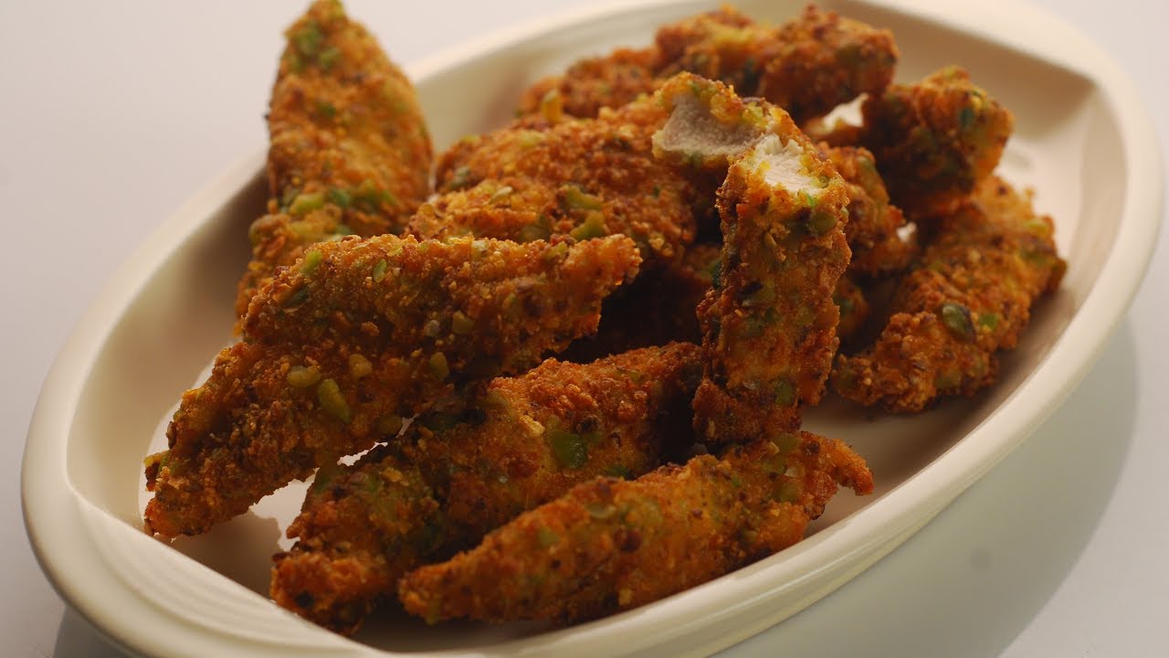 Crispy Chicken Fingers with Wasabi Peas | Cooksmart | Sanjeev Kapoor Khazana