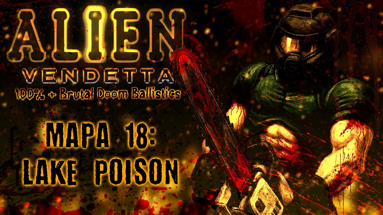 Isso aqui era mais difícil no Brutal Doom - MAPA 18 100% [Alien Vendetta]