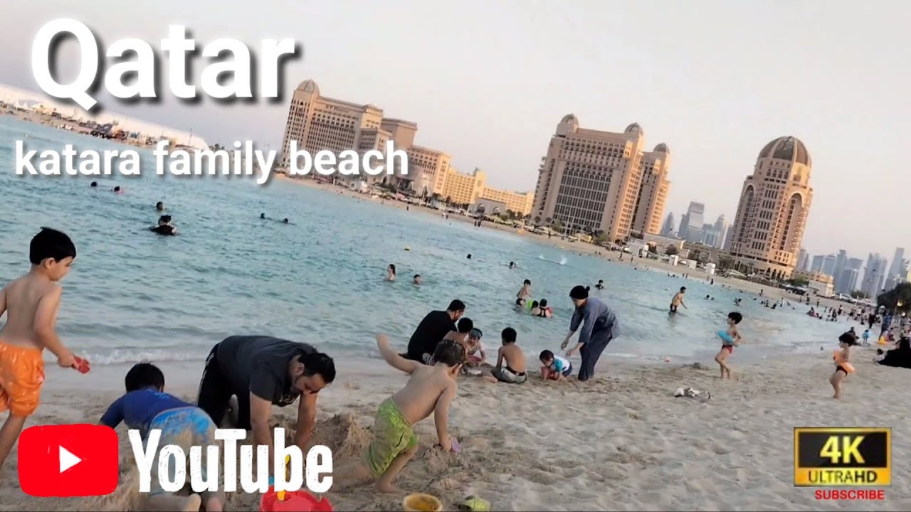 QATAR, katara beach by walk- 4K UHD 60FPS  #qatar  #doha katara family beach.