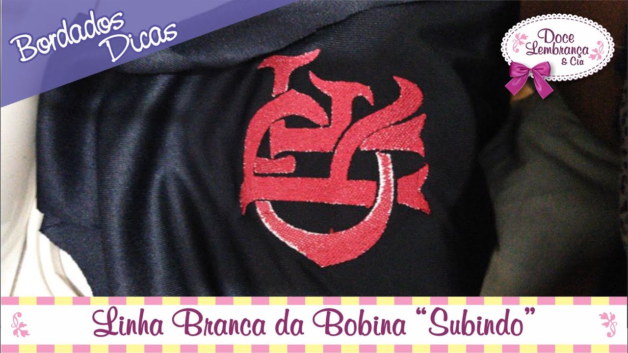 A Linha Branca Está Subindo para o Bordado