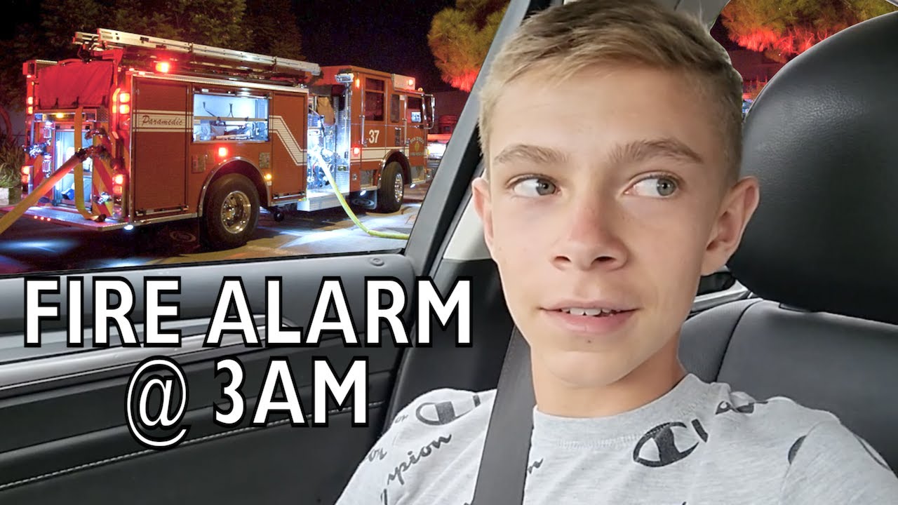 FIRE ALARM EVACUATION from COLLEGE DORMS at 3AM at FOOTBALL CAMP! 🏈🔥