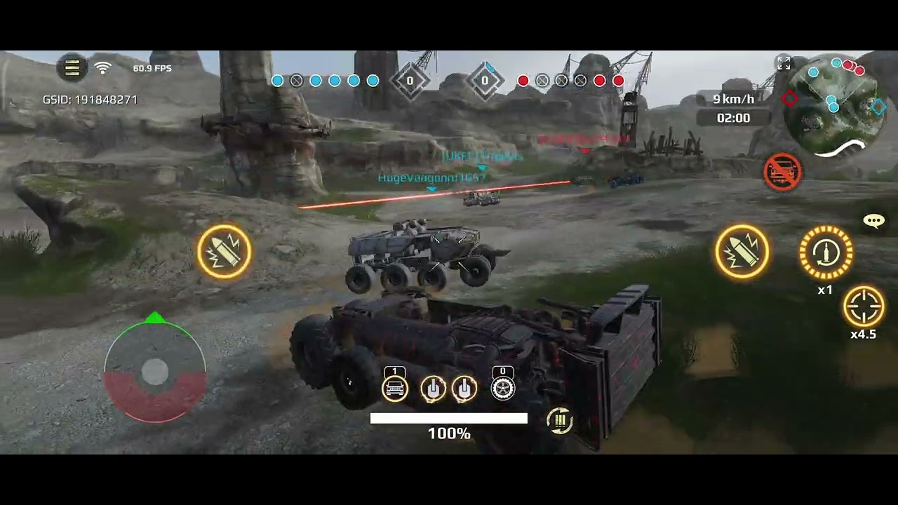 crossout mobile - zs-33 hulk canons on Griffon cabin