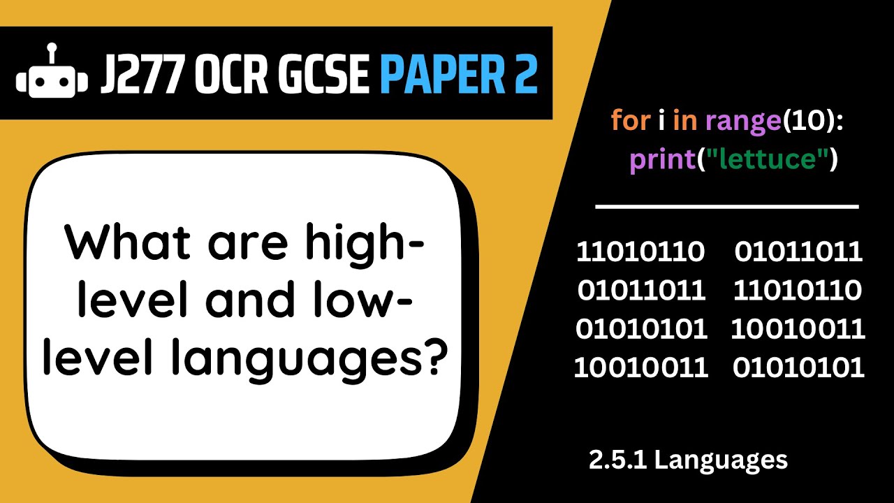 High-Level & Low-Level Languages | 5.1 | OCR GCSE Computer Science | J277