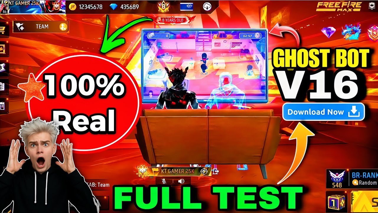 🔥 GHOST BOT V16 FULL TEST 😱 | 100% REAL or FAKE? Free Fire MAX Honest Review!