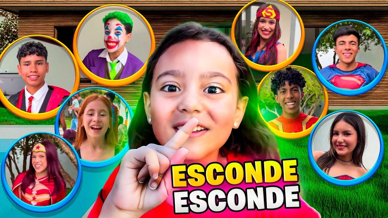 ESCONDE ESCONDE COM YOUTUBERS NA CASA DA JÉSSICA SOUSA | Aprendendo com Bella