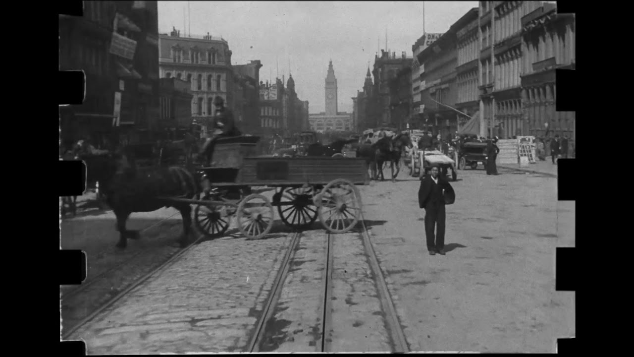 A Trip Down Market Street 4K Scan, w/ Sound!