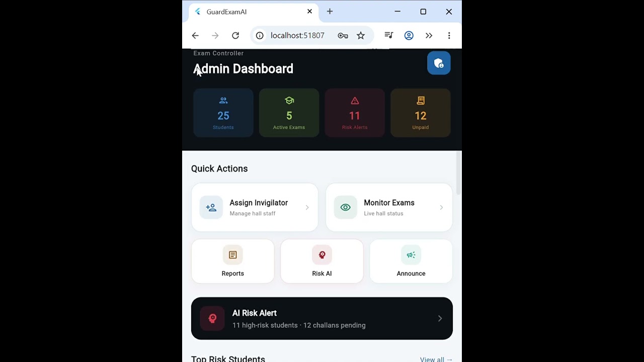 GuardExamAI  | Exam Monitoring App