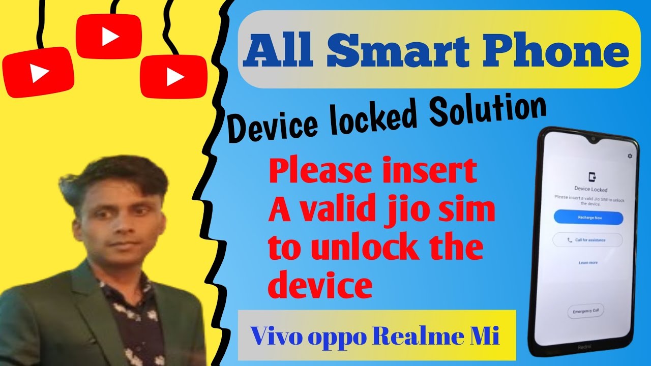 Device locked please insert a valid jio sim to unlock the device solution 💯💯💯