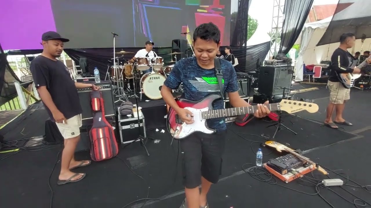 Persiapan Cek sound Om Adella Di Kalteng Sukamara