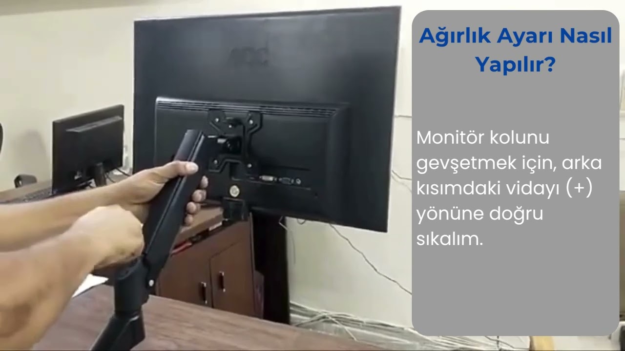 S Line M252 Monit&ouml;r Kolu Kurulumu