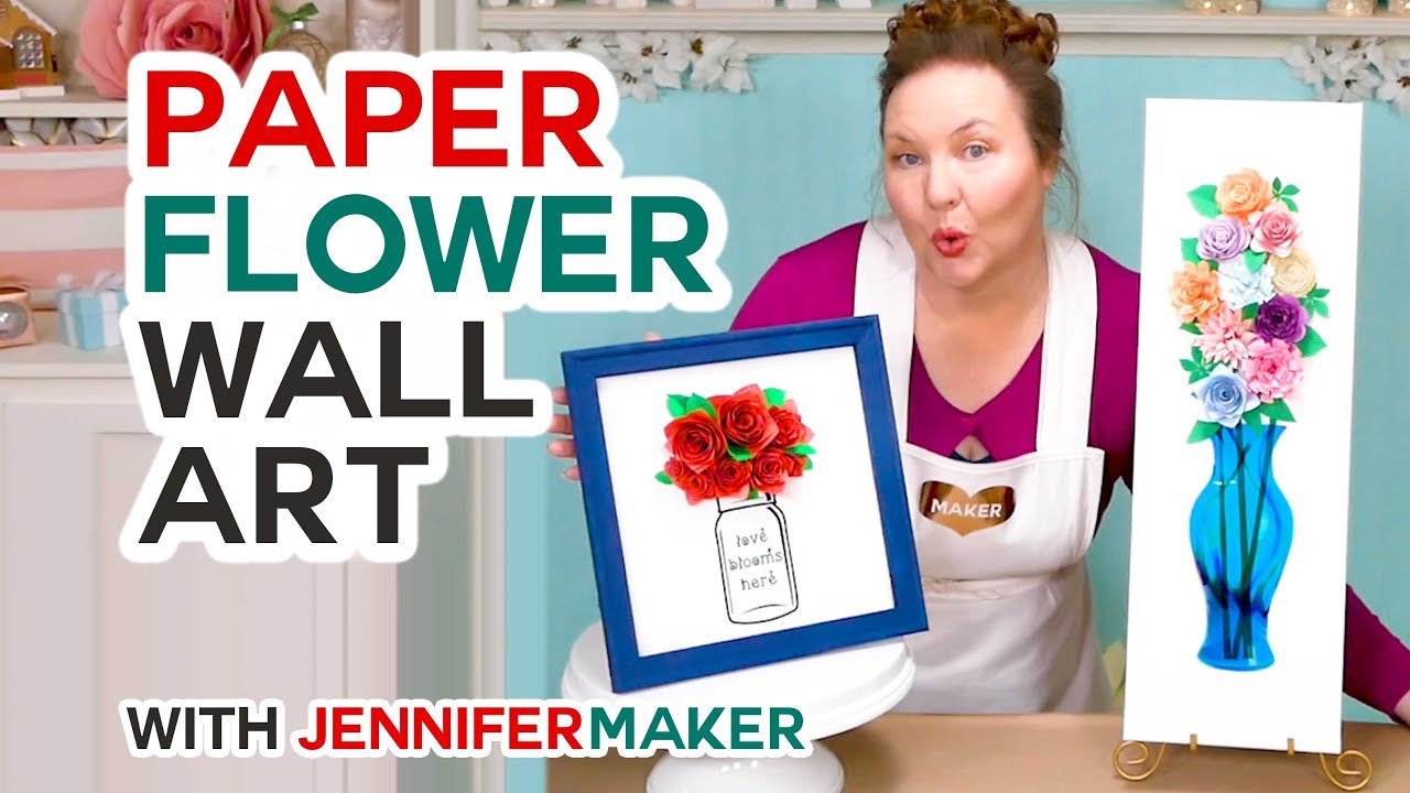 DIY Paper Flower Wall Art Decor (Mason Jars & Vases!)
