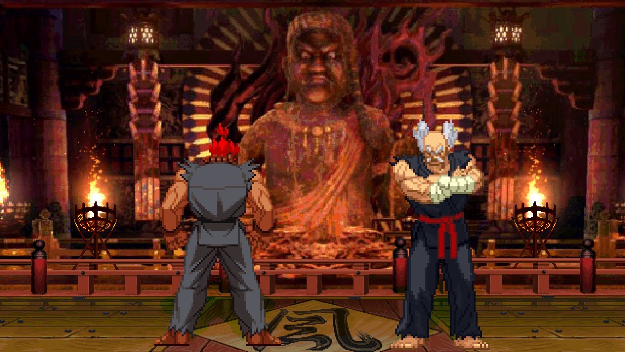 Akuma/Gouki VS Heihachi Mishima (Remake) [MUGEN/IKEMEN GO]